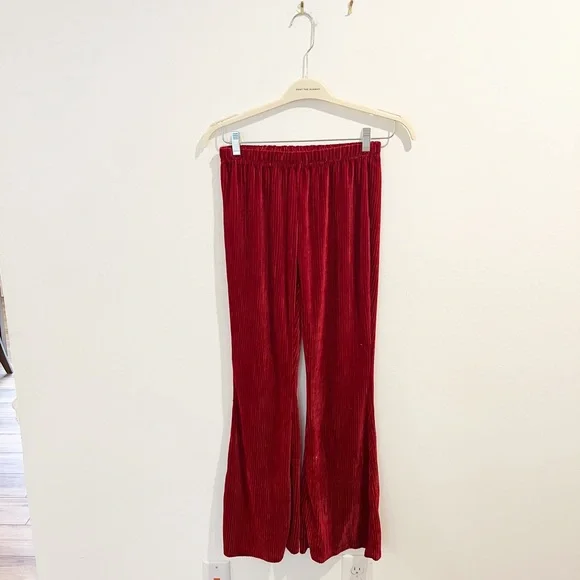 Velvet Ribbed Flare Pants - Picture 2 of 5